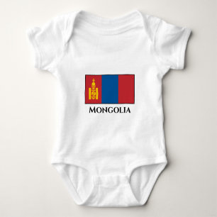 Mongolia (Mongolian) Flag Baby Bodysuit