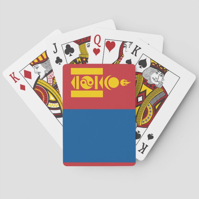 Mongolia (Mongolian) Flag Playing Cards (Back)