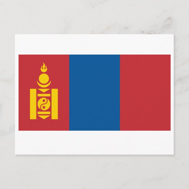 Mongolia (Mongolian) Flag Postcard (Front)