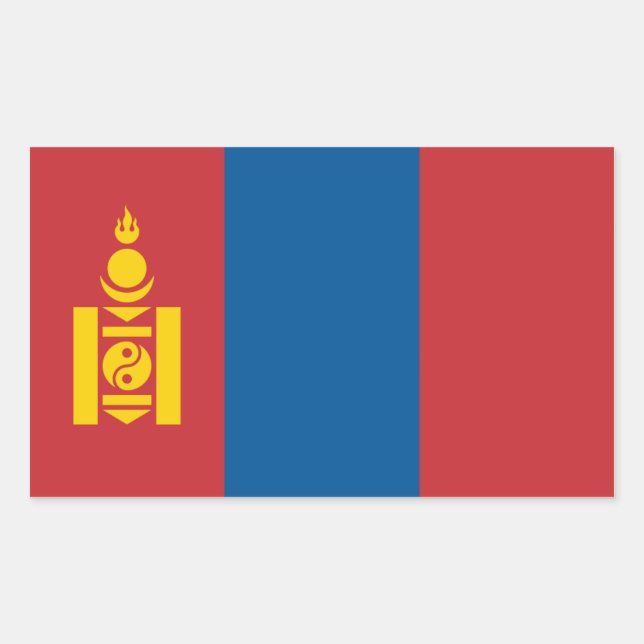Mongolia/Mongolian Flag Sticker (Front)