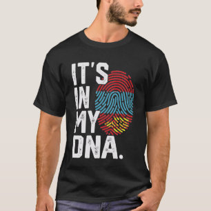 Mongolia Roots Flag Fingerprint Graphic Patriotic T-Shirt