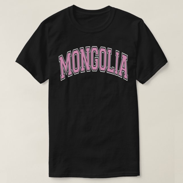 Mongolia Varsity Style Pink Tet Pullover  (Design devant)