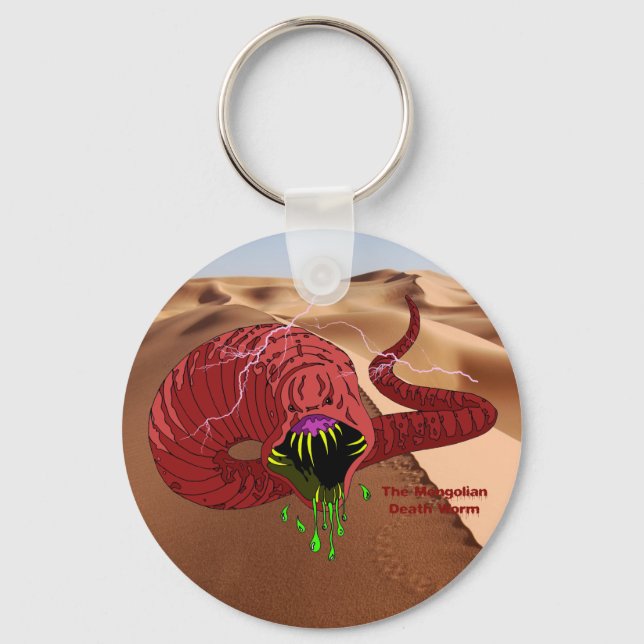 Mongolian Death Worm Keychain (Front)