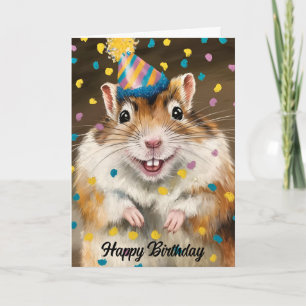 Mongolian Gerbil confetti Card
