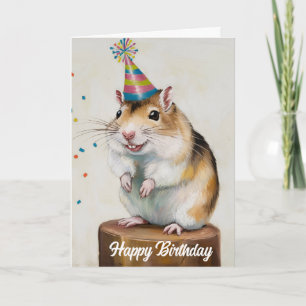 Mongolian Gerbil confetti Card