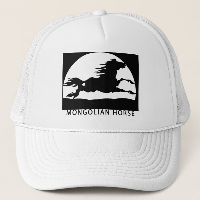 mongolian horse trucker hat (Front)