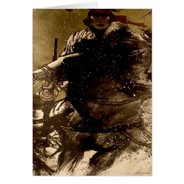 Mongolian Horseman Card (Front)