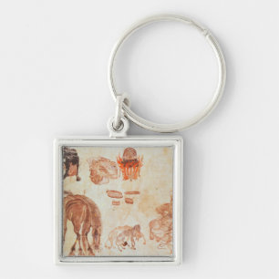 Mongolian nomadic camp, 15th century keychain