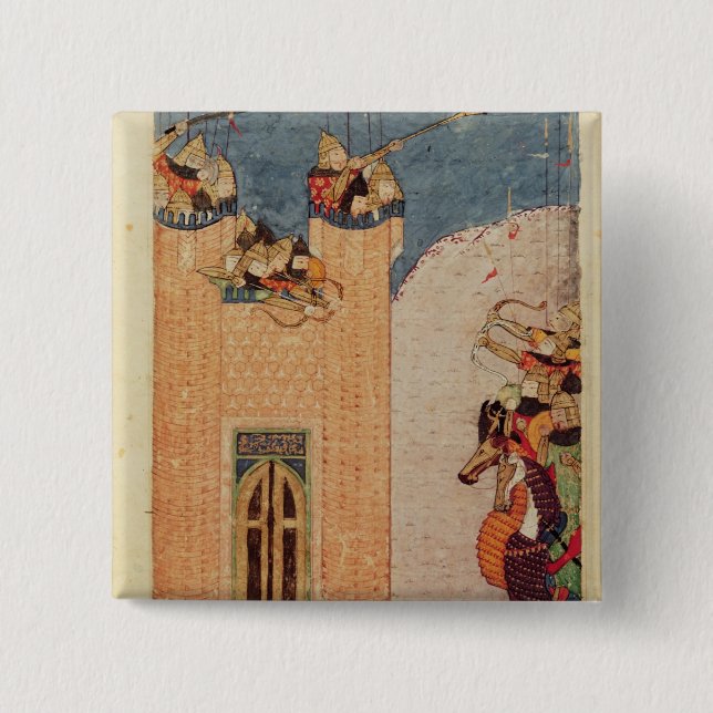 Mongols 2 Inch Square Button (Front)