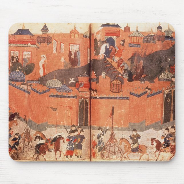 Mongols under the leadership of Hulagu Khan Mouse Pad (Front)
