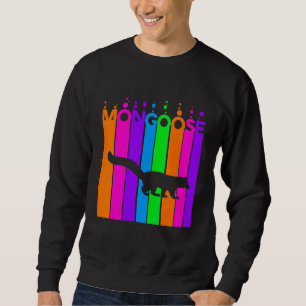 Mongoose Animal Rainbow Bubble With Silhouette Sweatshirt