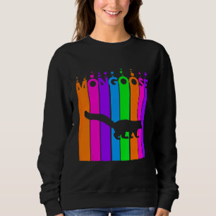 Mongoose Animal Rainbow Bubble With Silhouette Sweatshirt