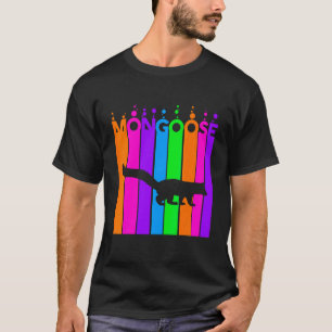 Mongoose Animal Rainbow Bubble With Silhouette T-Shirt