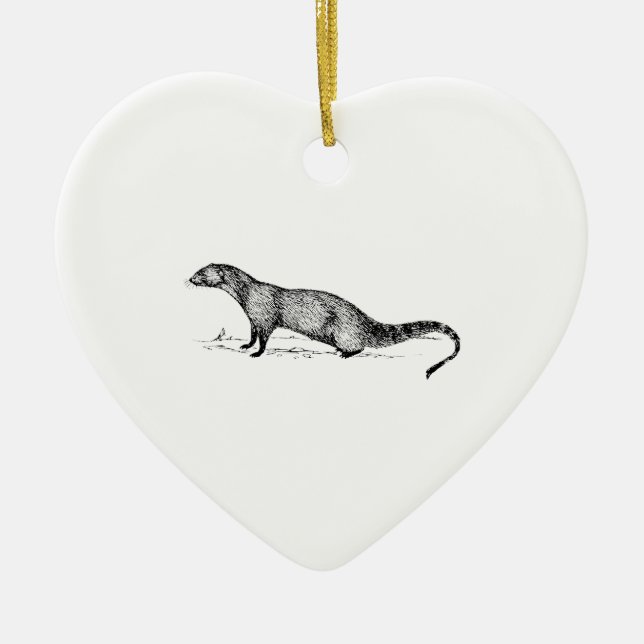 Mongoose Ceramic Ornament (Front)