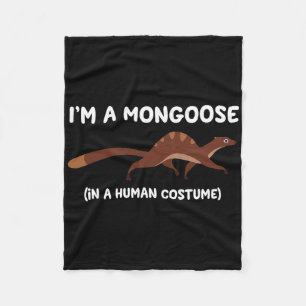 Mongoose Costume Funny Halloween Graphic Fleece Blanket