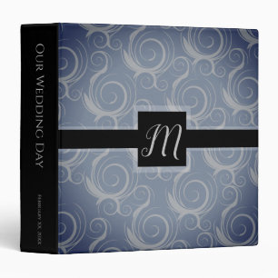 Mongram Swirls Wedding Album Binder