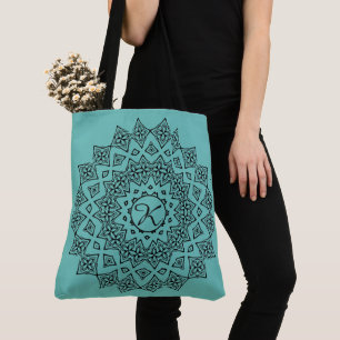 Mongrammed Mandala Tote Bag