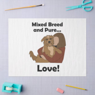 Mongrel Dog Mixed Breed Pure Love Pet Birthday Tissue Paper