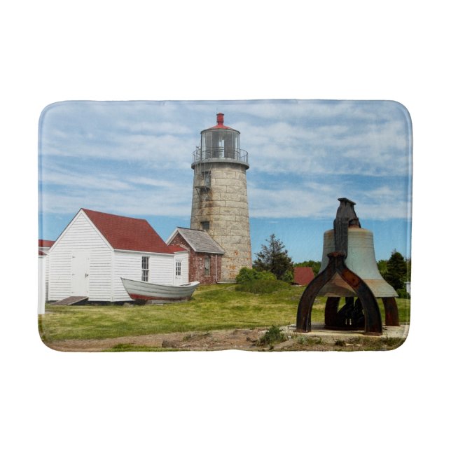 Monhegan Island Lighthouse, Maine Bath Mat (Front)