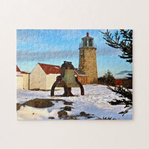 Monhegan Island Lighthouse, Maine Jigsaw Puzzle