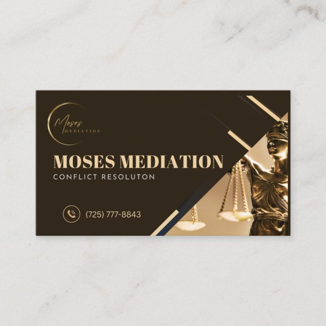 Monica C Moses I Moses Mediation Business Card (Front)
