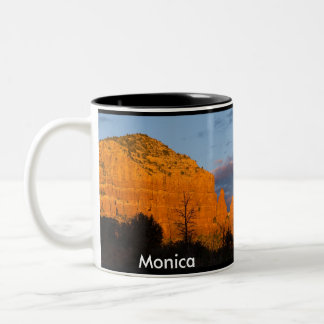 Monica on Moonrise Glowing Red Rock Mug