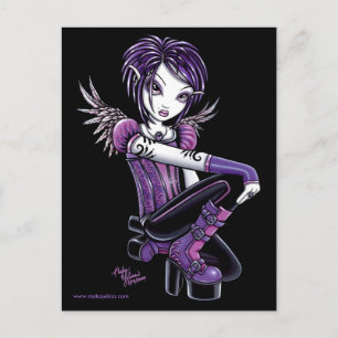 Monica Purple Tattoo Fairy Postcard