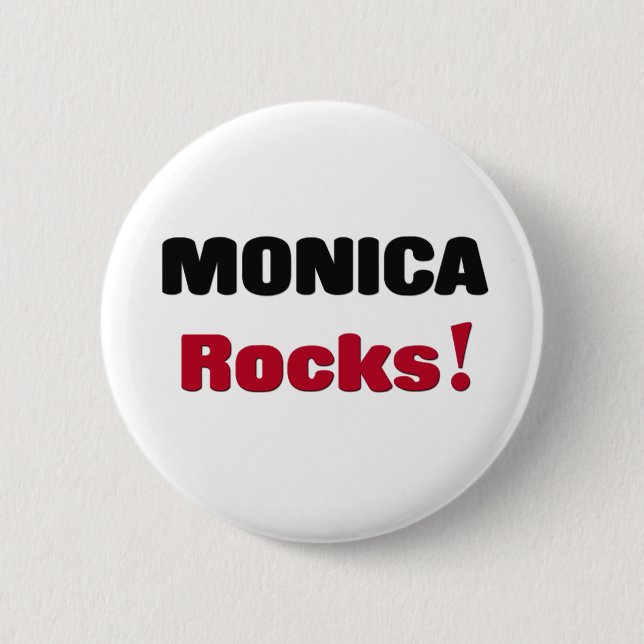 Monica Rocks 2 Inch Round Button (Front)