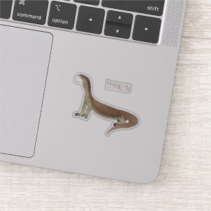 Monitor lizard cartoon illustration