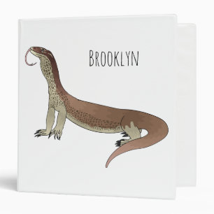 Monitor lizard cartoon illustration  binder
