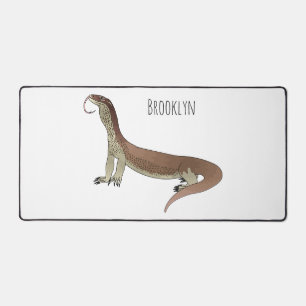 Monitor lizard cartoon illustration desk mat