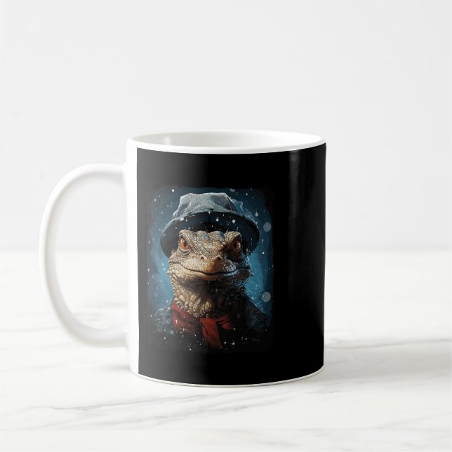 Monitor Lizard Christmas 21 Coffee Mug (Left)