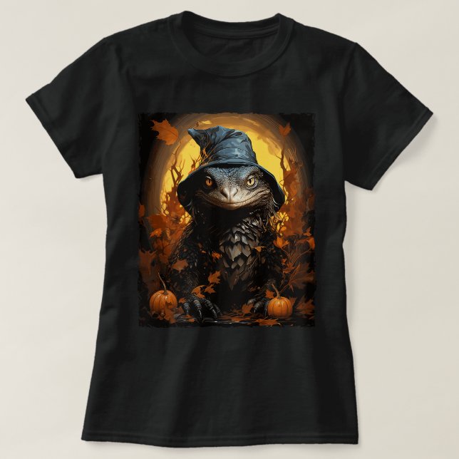 Monitor Lizard Halloween T-Shirt (Design Front)