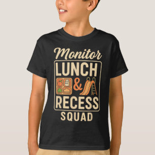 Monitor Lunch And Recess Squad Playground Hall Tea T-Shirt