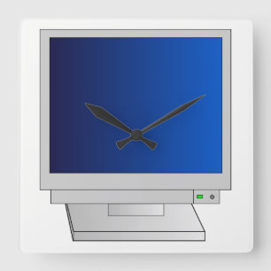 Monitor Square Wall Clock