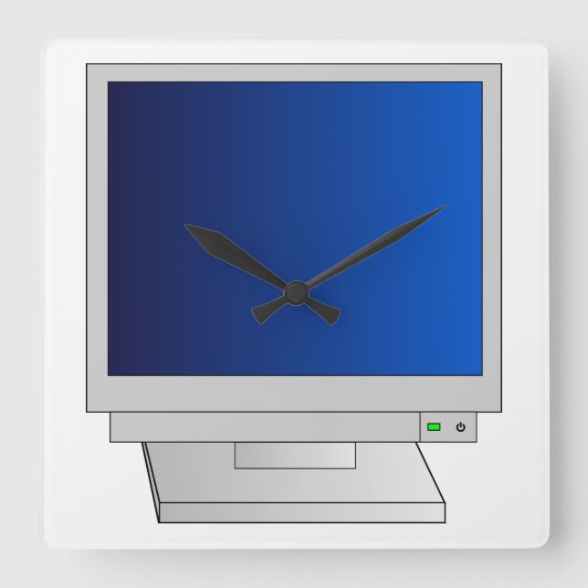 Monitor Square Wall Clock (Front)