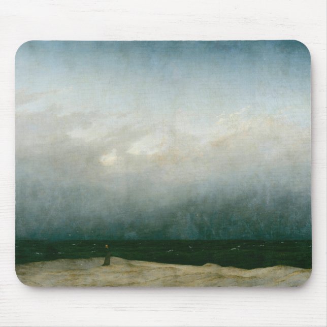 Monk By The Sea By Caspar David Friedrich Mouse Pad (Front)