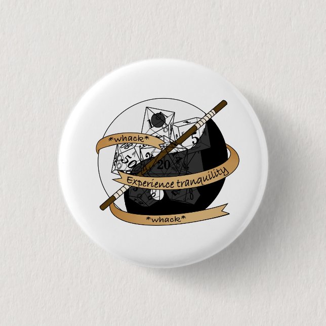 Monk Dice Design 1 Inch Round Button (Front)
