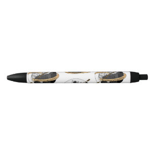 Monk Dice Design Black Ink Pen
