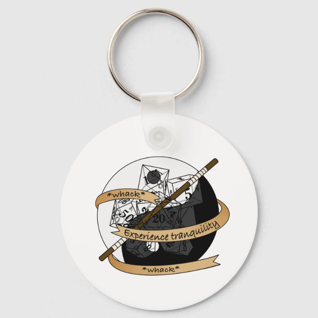Monk Dice Design Keychain (Front)