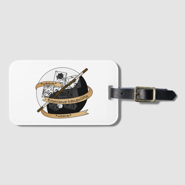 Monk Dice Design Luggage Tag (Front Horizontal)
