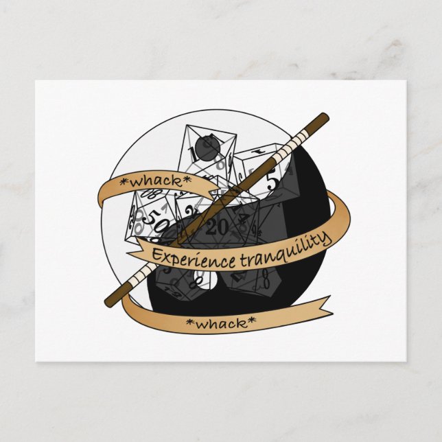 Monk Dice Design Postcard (Front)