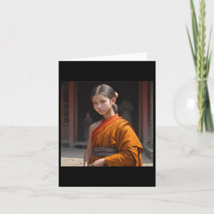 Monk Girl Sticker1  Card