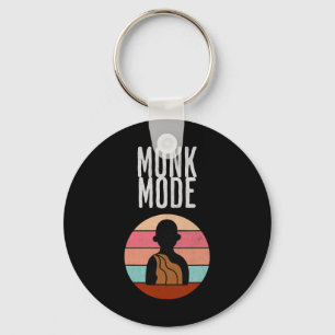 Monk Mode, Zen And Yoga, Meditation,buddhist, Retr Keychain