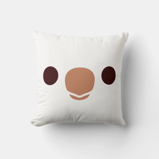 Monk Parakeet (Albino) Throw Pillow (Front)