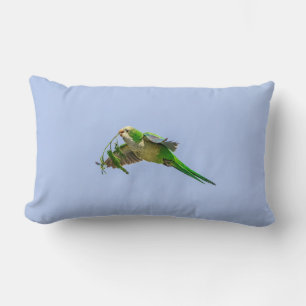 Monk Parakeet in the Rio Grande Valley Lumbar Pillow