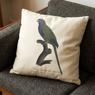 Monk Parakeet or Monk Parrot, Myiopsitta Monachus Throw Pillow