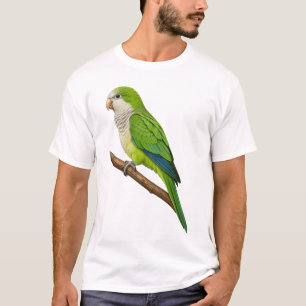 Monk Parrot Quaker Parakeet Bird Lover Art T-Shirt