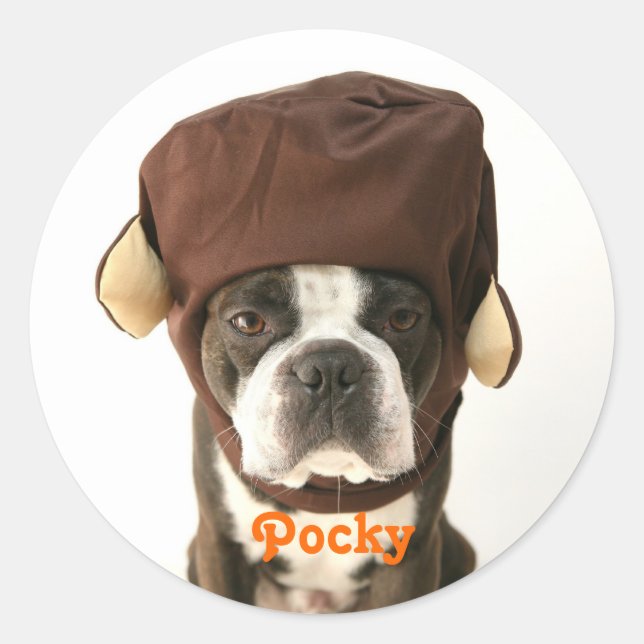 Monkey 1 classic round sticker (Front)