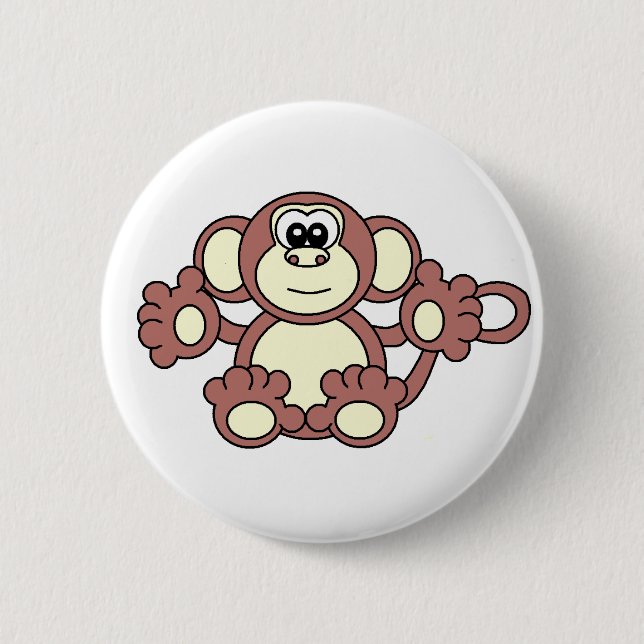 monkey 2 inch round button (Front)